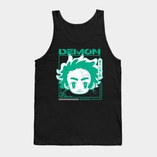 Tanjiro Demon Slayer Chibi Style. Tank Top